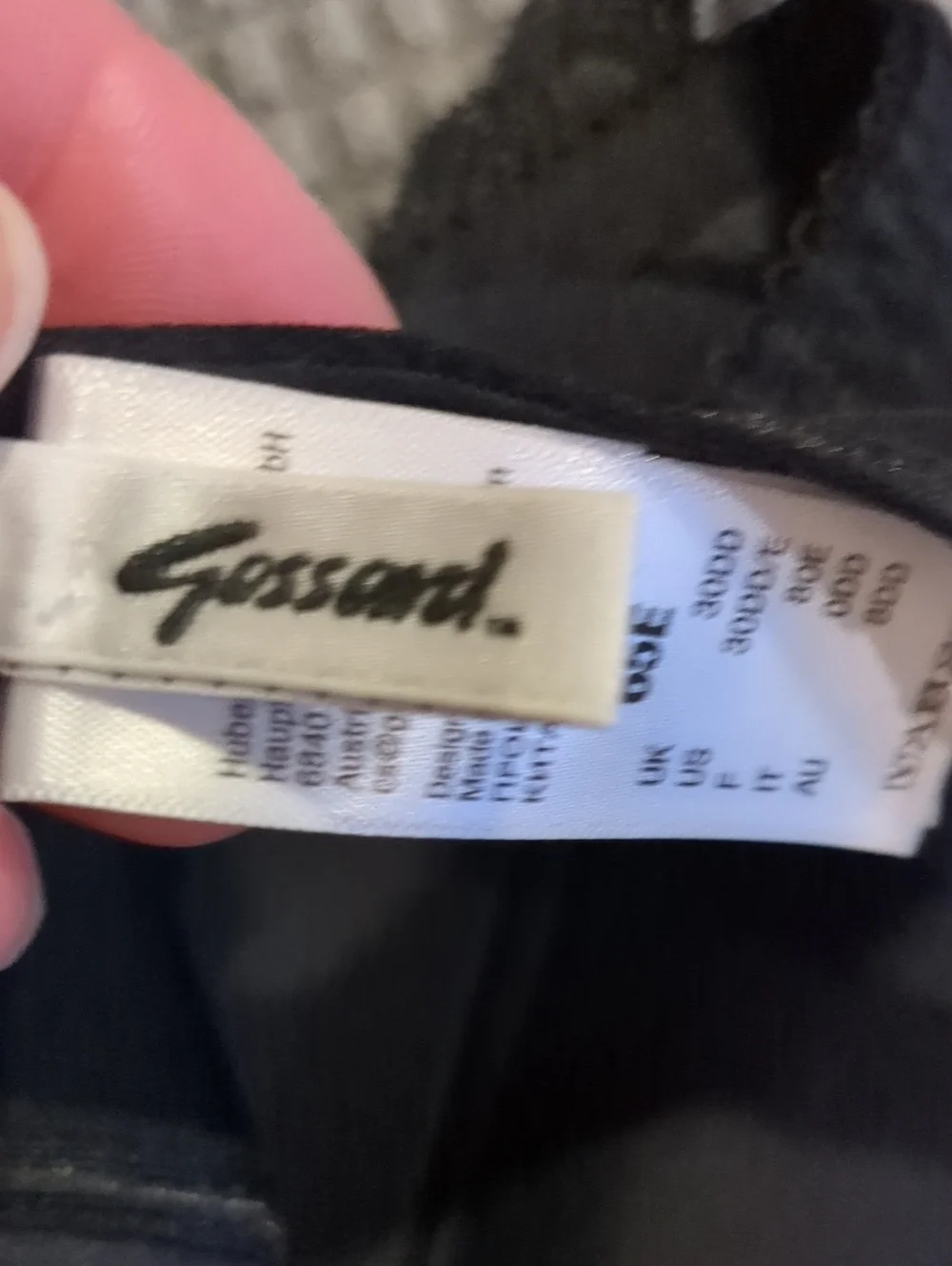 NWT Gossard Glossies Superboost Lace Underwire Plunge Bra Black Size 30 DD/E